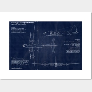 B29 Superfortress Blueprint Posters and Art